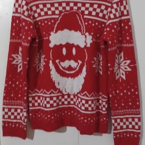 Holiday Time Red and White Festive Men's Sweater